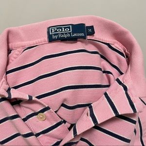 Vintage 80s Polo by Ralph Lauren Men’s striped baby pink Size M